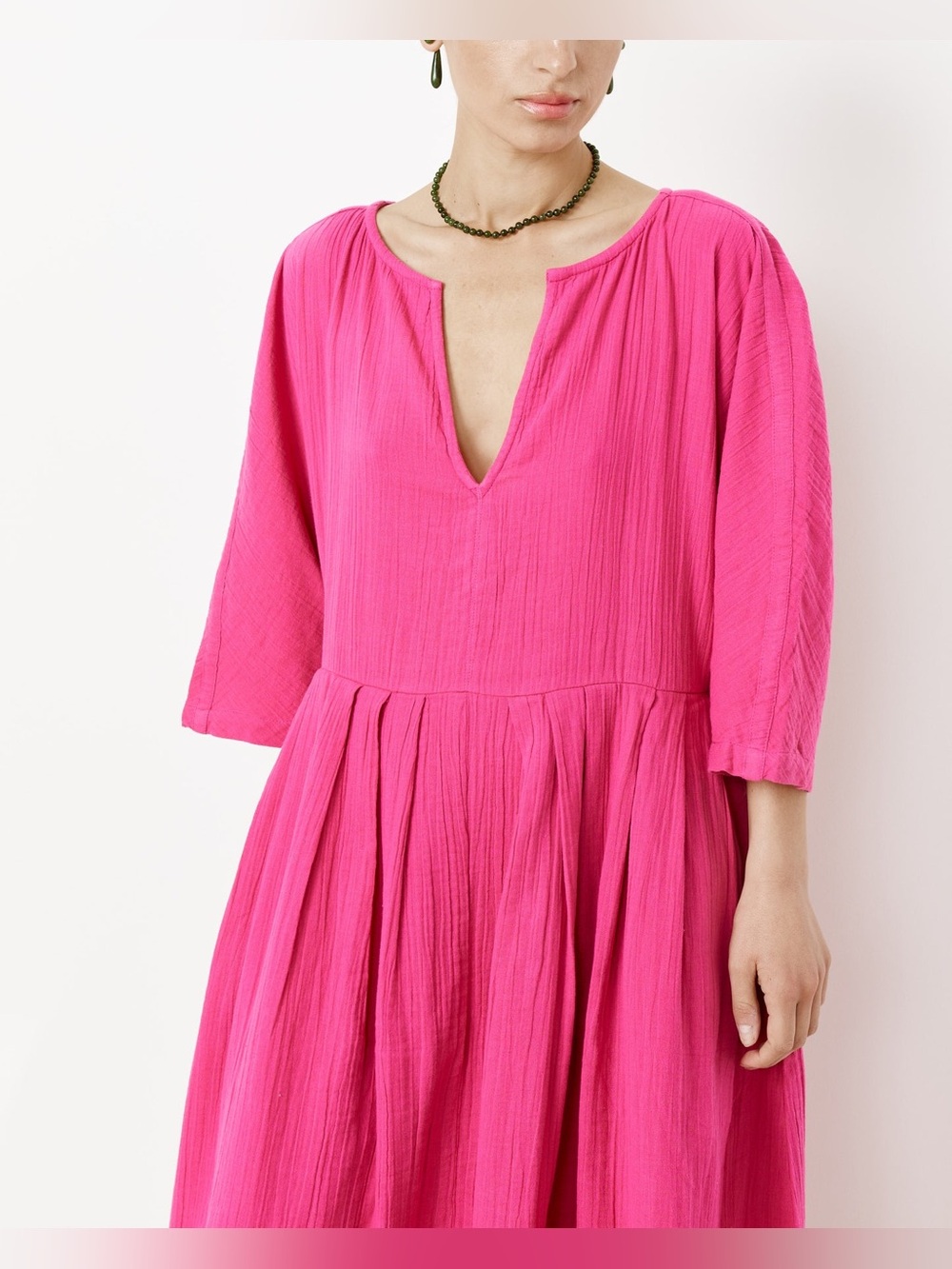Mara Hoffman gauze cotton pink midi dress size XS